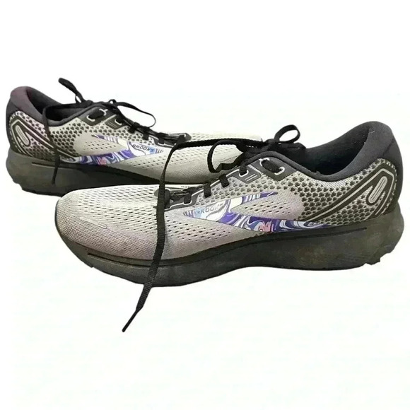 Brooks Ghost 14 Mens Running Shoes Gray Black Athletic Sneakers Size 12 - Picture 2 of 9
